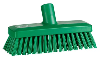 Vikan 70422 Compact Wall/Floor Scrub Brush 225 mm, Stiff, Green
