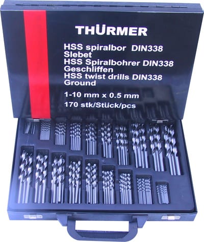 SET Metal Drill Bit 1-10 0,5 170P 24512