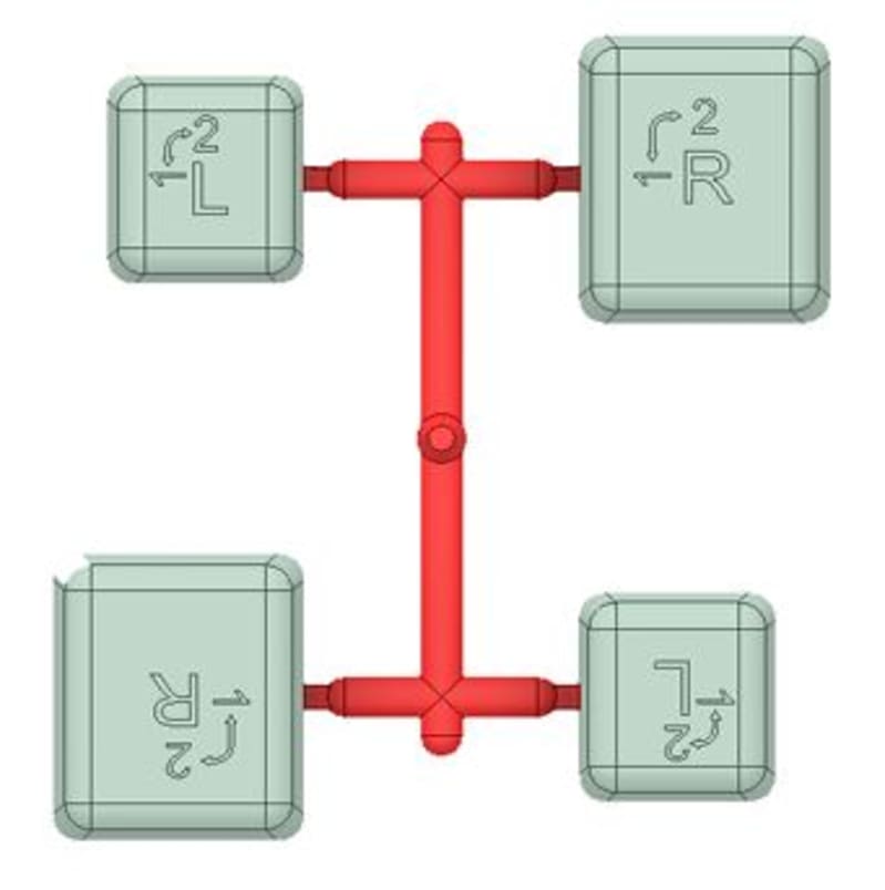 2L+2R Wedge PACK FOR Single Clamp (ART105876)