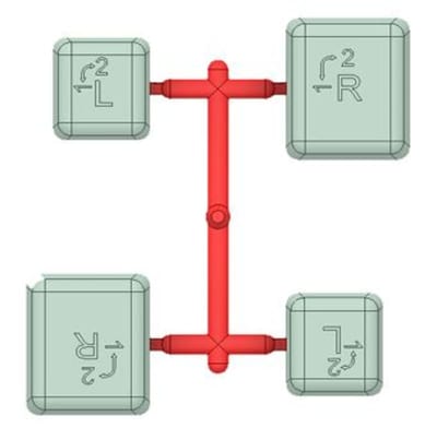 2L+2R Wedge PACK FOR Single Clamp