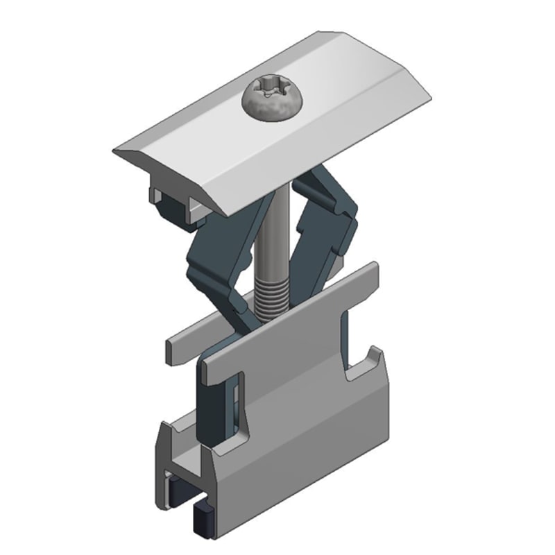ALUMINIUM MID Panel Clamp ALUMINIUM Profile 28-50mm (721550)
