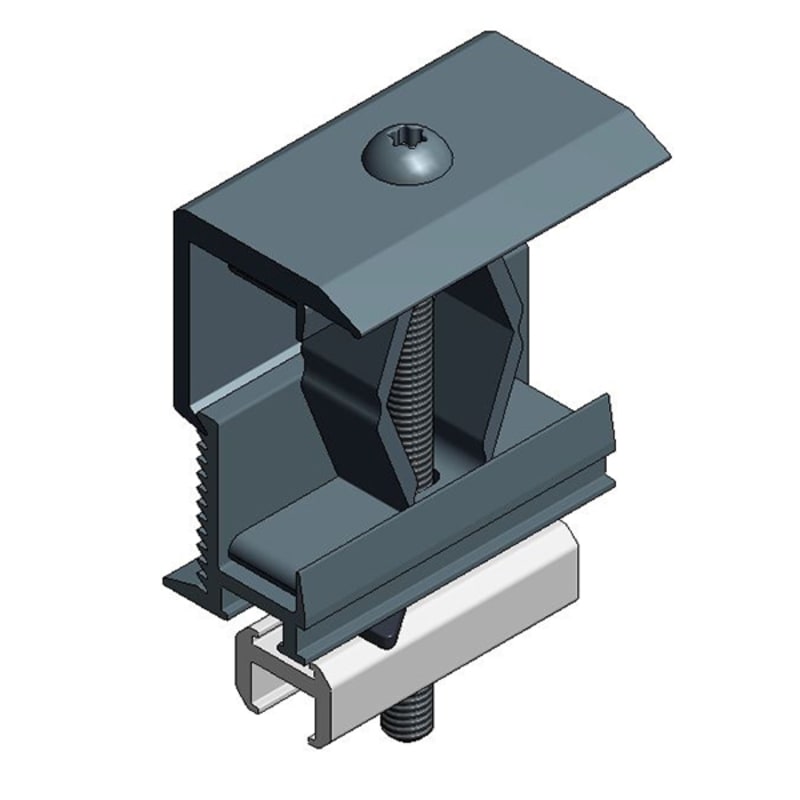 ALUMINIUM END Clamp ALUMINIUM Profile 28-50mm Black (721552ZW)