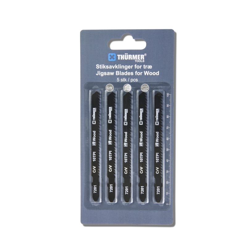 Jigsaw Blade A5 (T101B) for Wood, Plywood and Laminated Wood, 5-Pack (7201)