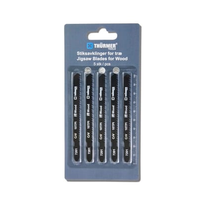 Jigsaw Blade A5 (T101B) for Wood, Plywood and Laminated Wood, 5-Pack