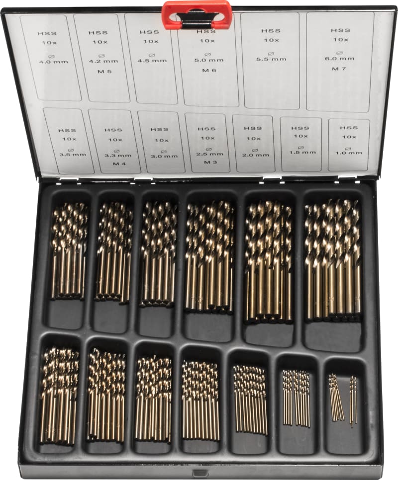 BOX W/HSSCO.DRILLS 1-6+3.3/4.2 130 PCS. (7339Z009)