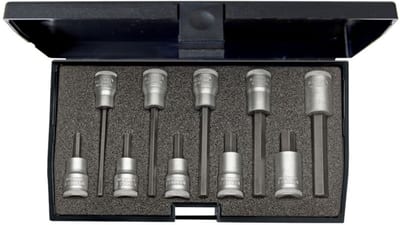 Gedore 1509918 Hex Socket Bit Set 3/8" Drive, 4–10 mm