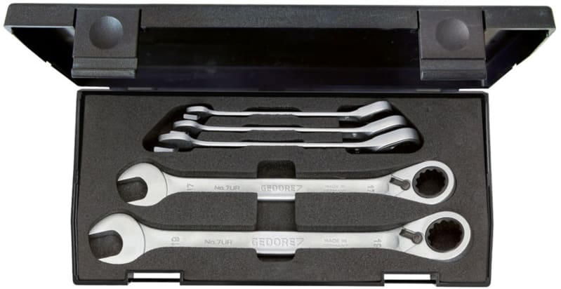 Ratchet wrench set 5 pcs 8-19mm reversibel (2327651)