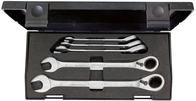 Ratchet wrench set 5 pcs 8-19mm reversibel