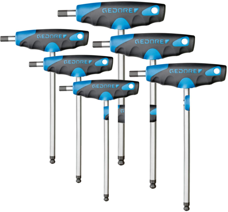 Hex key set T-handle 8 pcs (DT 2142-008)