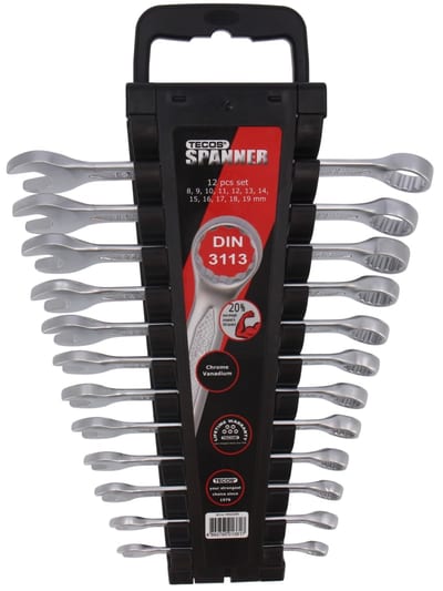 Tecos T-CW819 Combination Wrench Set 8-19 mm, 11 Pieces