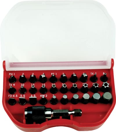 BIT SET 31 T/PH/PZ/LK/UNB RED