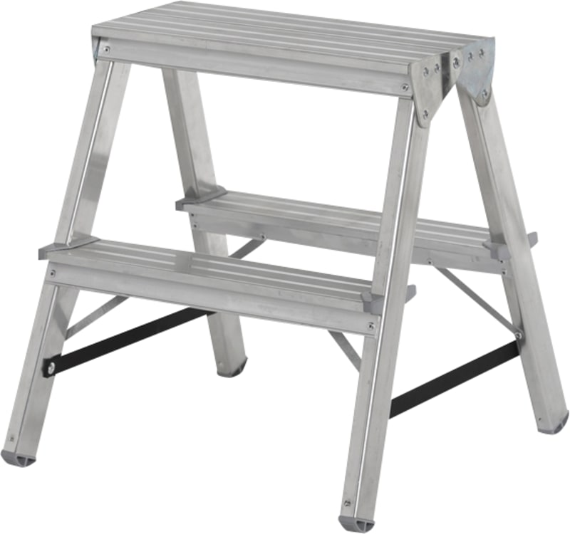 Double Sided ALU. Stepladder 2X2 Steps (E2002)