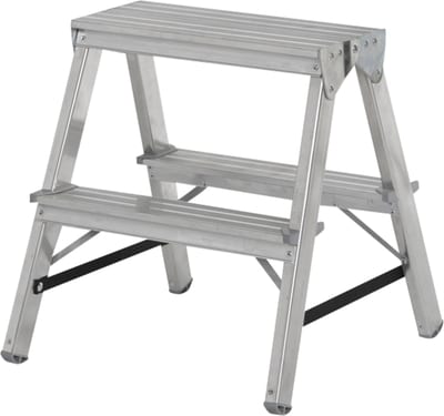 Double Sided ALU. Stepladder 2X2 Steps