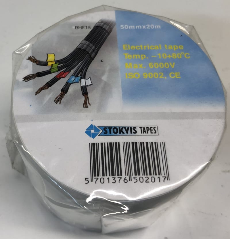 TAPE PVC 50MMX20M White (RHE155020WH)