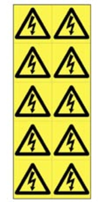 Sign with symbol: Danger El.
