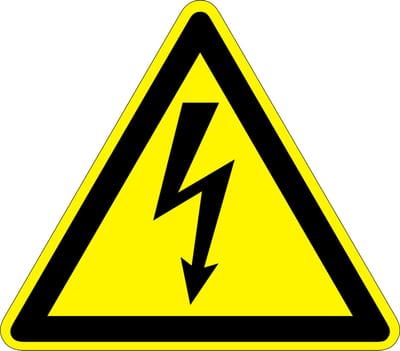 Decal Danger Electric symb