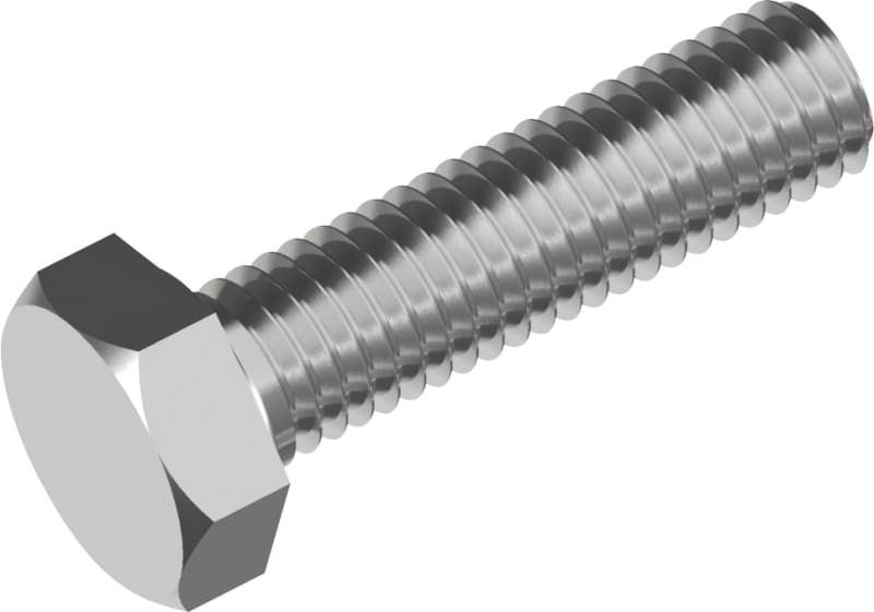 HEX BOLT 10X60MM without NUT Stainless (933-2-10X60)