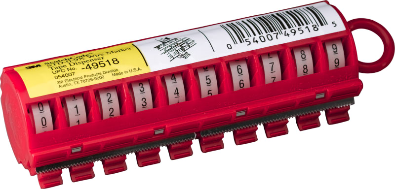 3M ScotchCode STD-0/9 Wire Marker Dispenser Numbers 0-9 (7000006035)