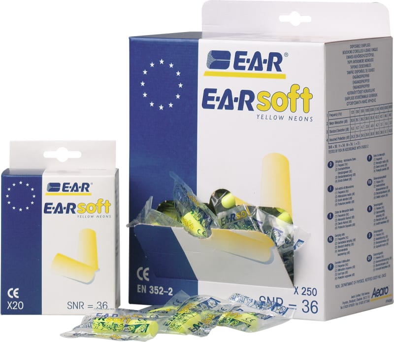 3M E-A-Rsoft Yellow Neon Blast Uncorded Earplugs 36 dB (2170)