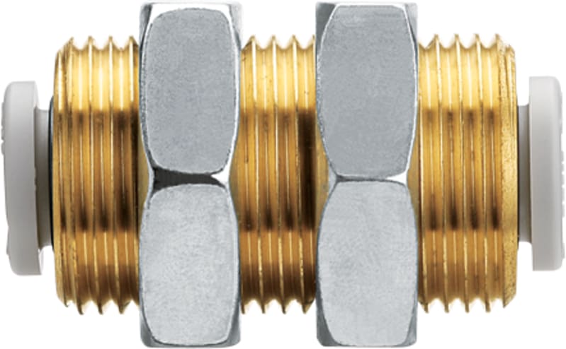 SMC KQ2E06-00A Bulkhead Union Push-in Fitting Tube 6 mm Brass