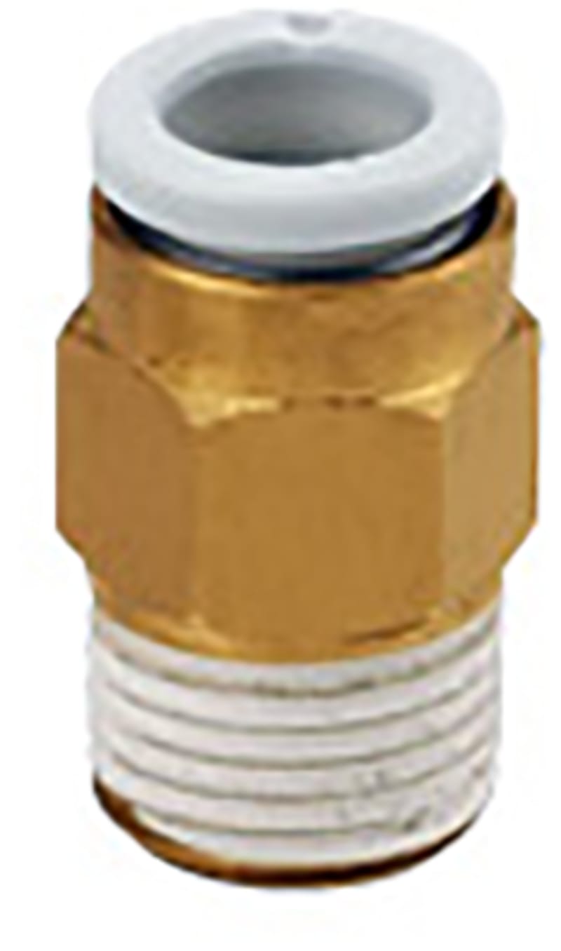 MALE Connector TUBE 8mm RC1/8" Brass (KQ2H08-01AS)