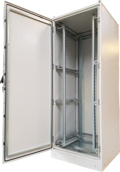 Cabinet System IP55 Server Rack, 42U, 800x2100x800 mm, Steel Door, Grey