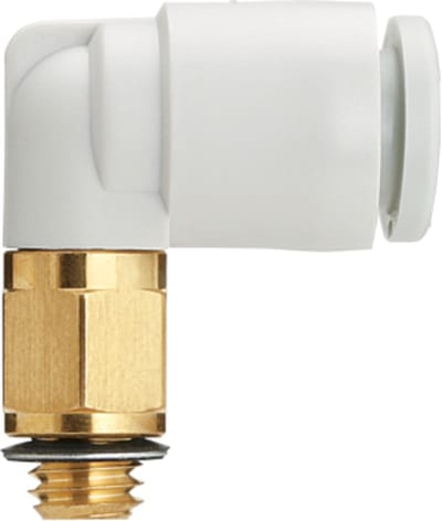 MALE Elbow 6mm M5 Brass Round Button