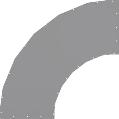 Øglænd System OE Flat Elbow 90°, 450 mm, R600, Stainless Steel
