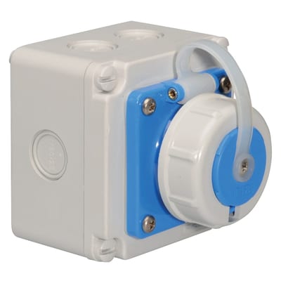 Socket WALL Schuko 16A 250V 2P+J IP67