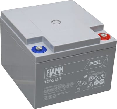 10 years FIAMM. LEAD-CORDLESS. 12V/27AH.