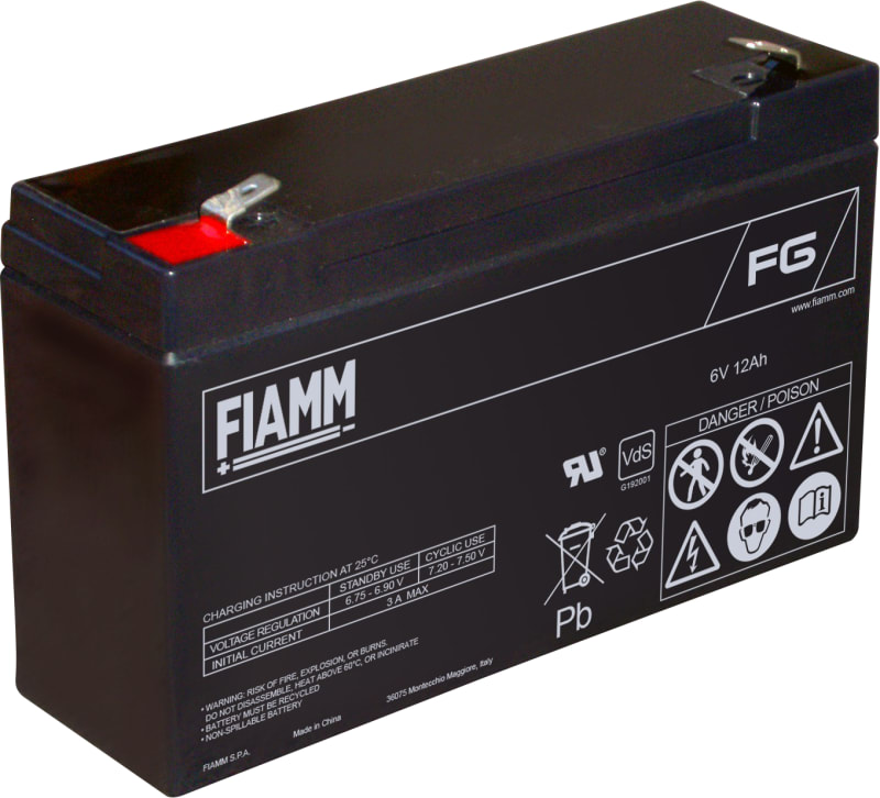 6V/12AH Accu, wide terminal (FG11202)