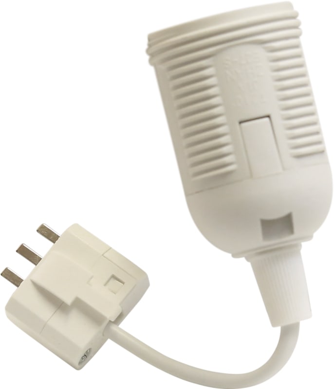 Electrica DCL Connector with Lead and E27 Lamp Holder, White (260085)
