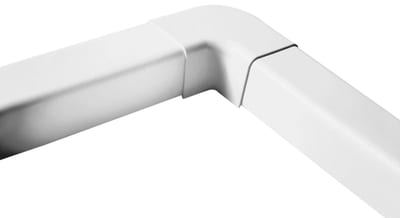 Luftexpressen Duct Connector, Rounded Vertical Bend, 90°, White