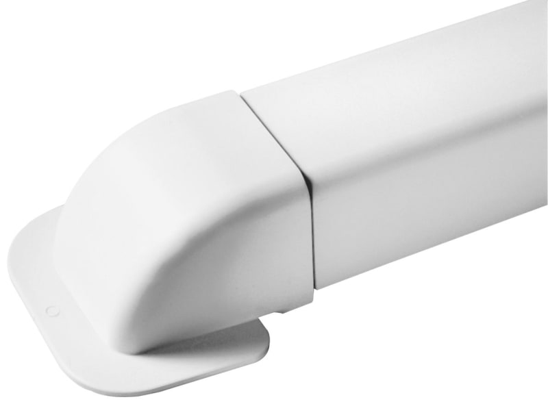 Luftexpressen Duct Wall Connector, Model 1, 90°, with Flange, White (1806007)