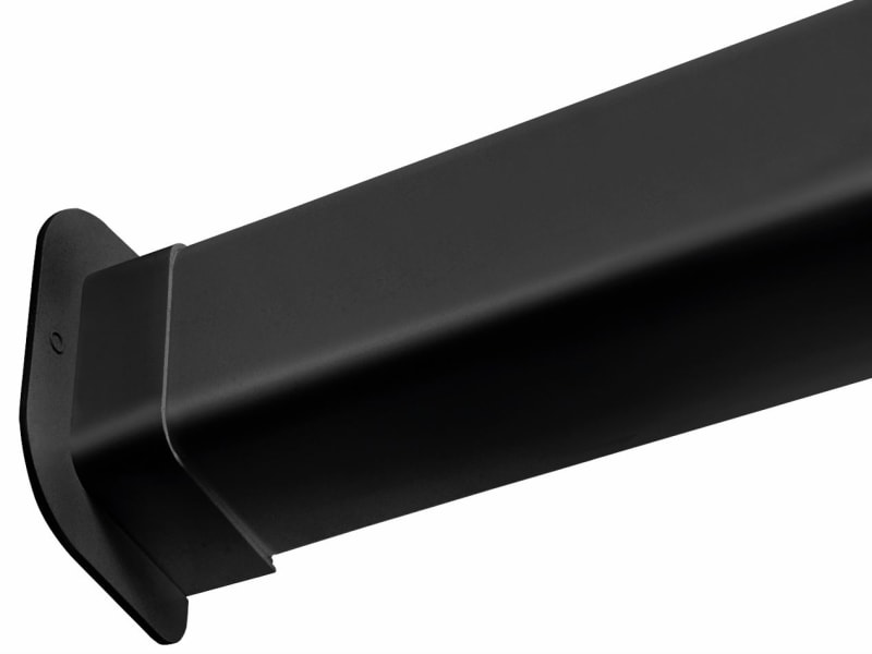 Luftexpressen Duct Wall Connector, Straight, Black (1806002-B)