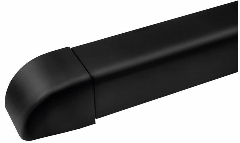 Luftexpressen Duct Wall Connector, Model 2, 90°, without Flange, Black (1806005-B)