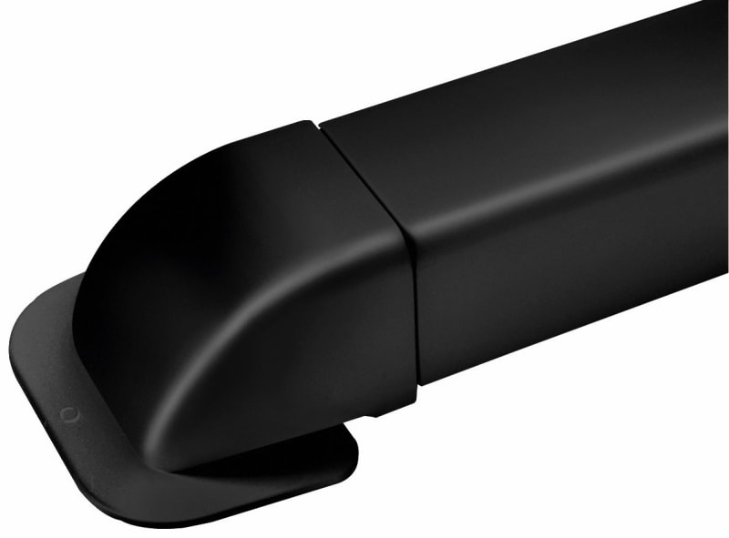Luftexpressen Duct Wall Connector, Model 1, 90°, with Flange, Black (1806007-B)