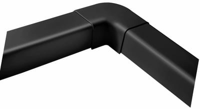 Luftexpressen Duct Connector, Rounded Vertical Bend, 90°, Black