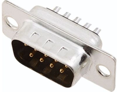 DE-9 D-Sub Connector, Plug, Loddekopp