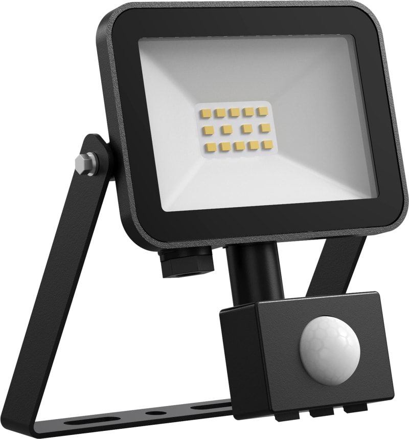FOX Floodlight 10W/740 1070LM Black PIR (FOX16-010.4K-PIR)