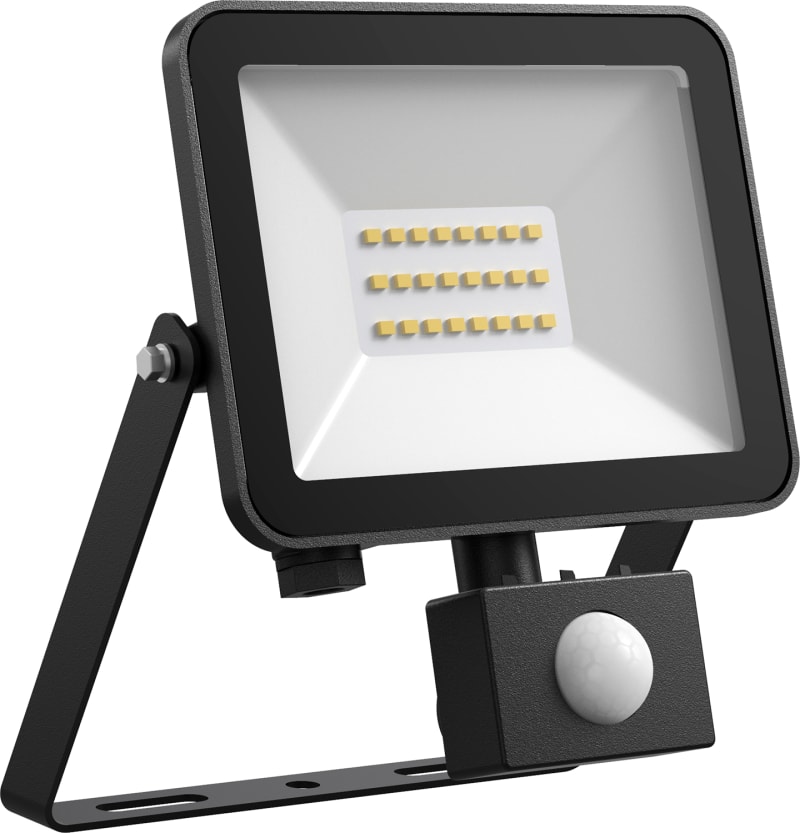FOX Floodlight 20W/740 2330LM Black PIR (FOX16-020.4K-PIR)