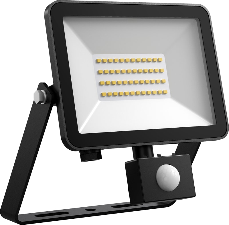 FOX Floodlight 30W/740 3375LM Black PIR (FOX16-030.4K-PIR)