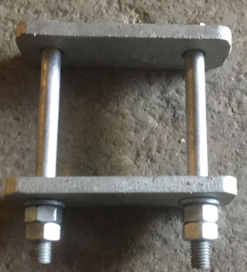 Bracket 50 bom against 50 bom, 2 bolts (D56)