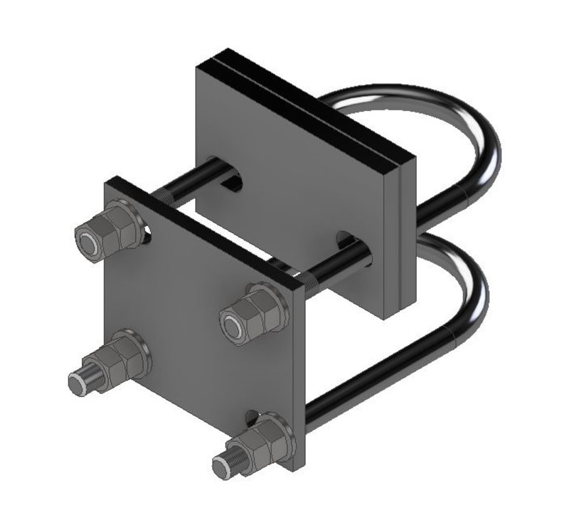 Pole bracket Ø60-Ø75 10-20mm offset (D10)