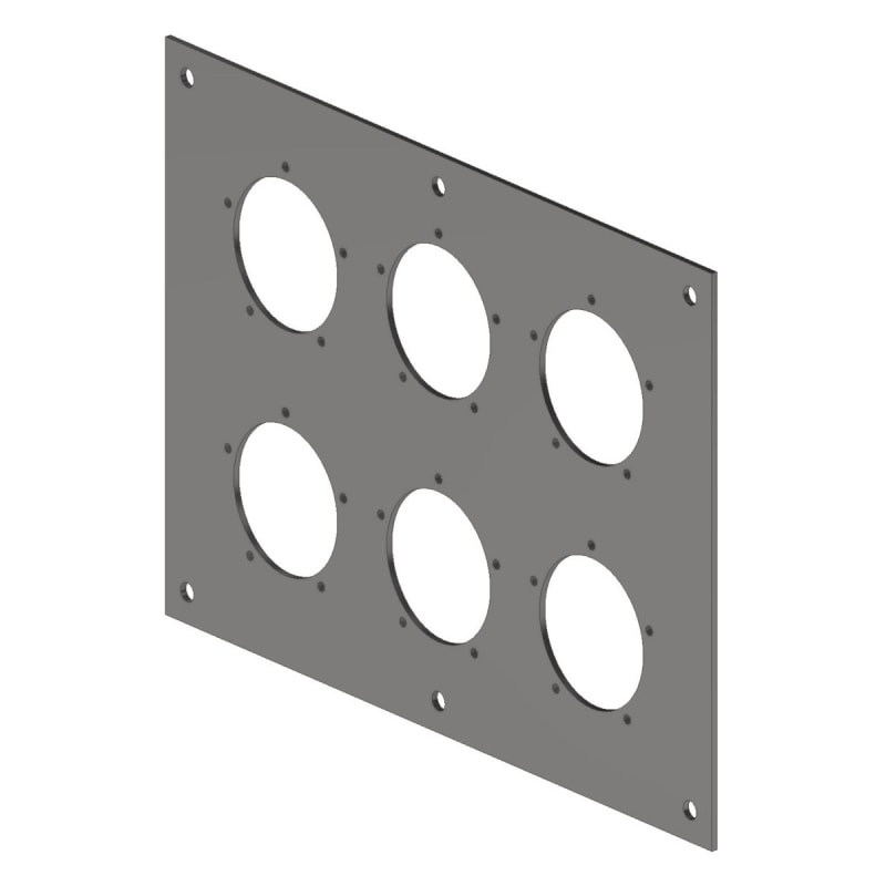 External Cable Entry Plate 6 hole (KBI-2A)