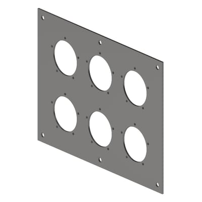 External Cable Entry Plate 6 hole