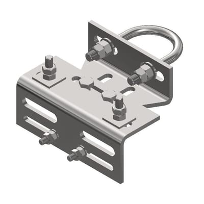 Bracket for Angled Pole Cheek Ø40-60 mm Oversize Antenna