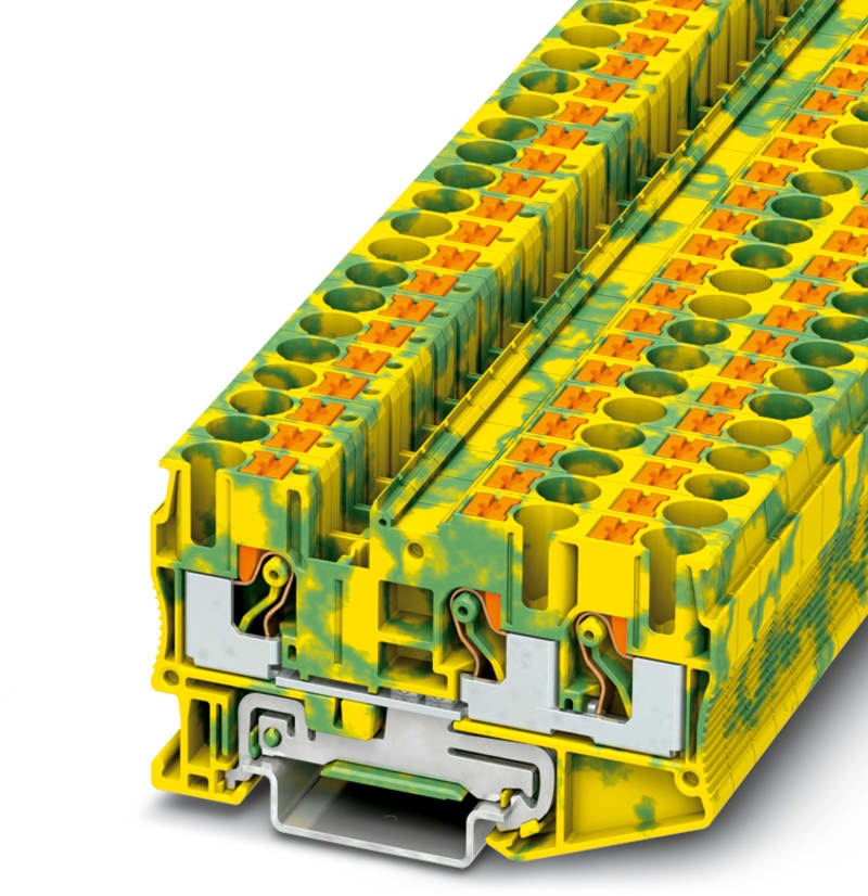 Phoenix Contact PT 6-TWIN-PE Ground Modular Terminal Block 0.5-10 mm² Green/Yellow