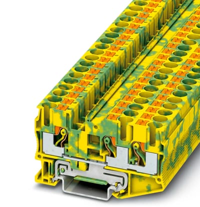 Phoenix Contact PT 6-TWIN-PE Ground Modular Terminal Block 0.5-10 mm² Green/Yellow
