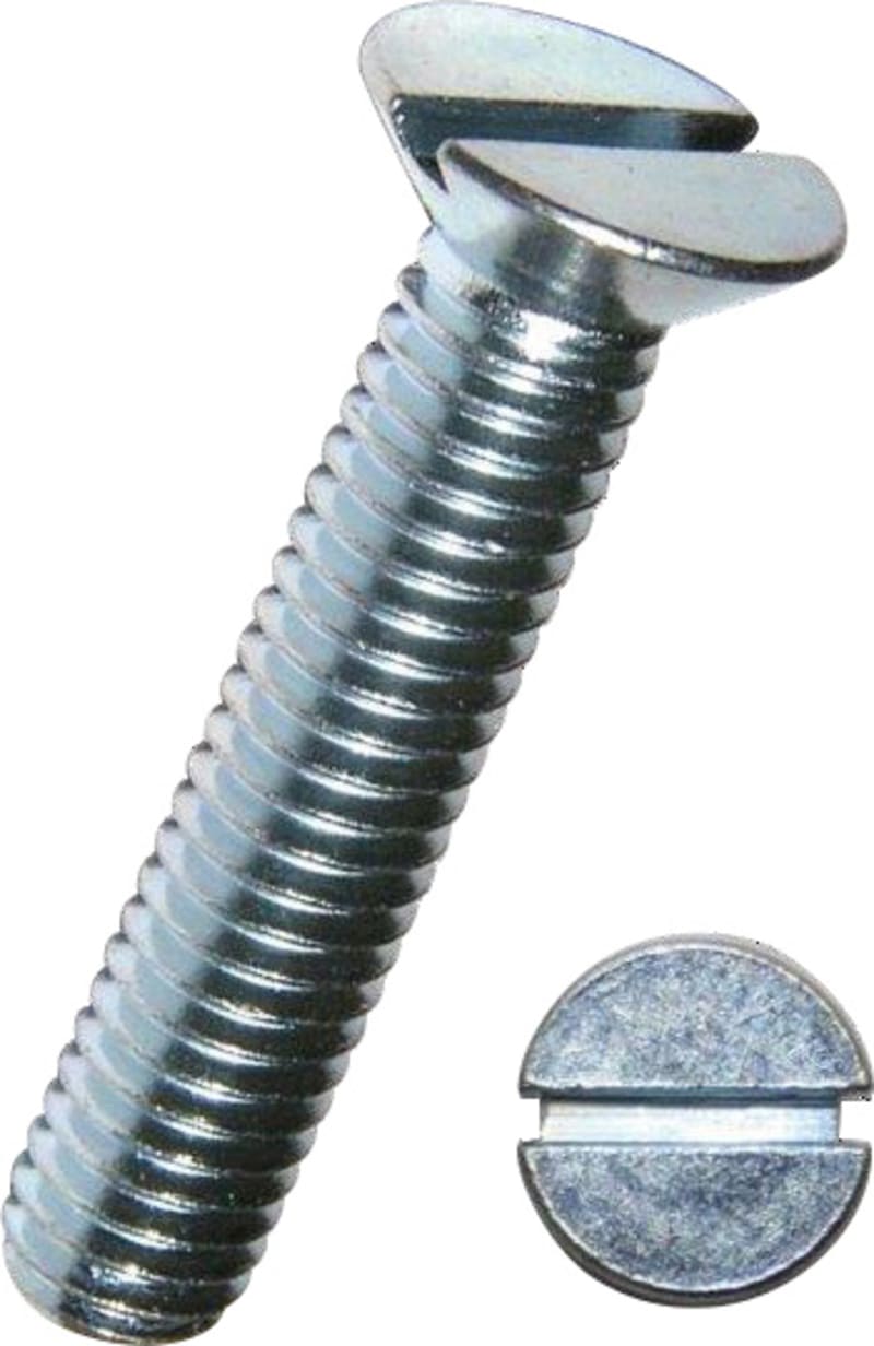 Dresselhaus 0420/001/01 M5x70 Machine Screw Countersunk Slotted DIN 963 4.8 Zinc-Plated